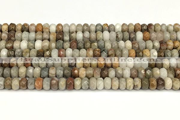 CRB5797 15 inches 4*6mm, 5*8mm faceted rondelle agate beads