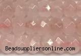 CRB5806 15 inches 4*6mm, 5*8mm, 6*10mm faceted rondelle rose quartz beads