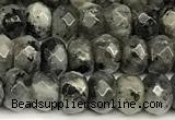 CRB5822 15 inches 4*6mm, 5*8mm, 6*10mm faceted rondelle black labradorite beads