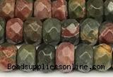 CRB5826 15 inches 4*6mm, 5*8mm, 6*10mm faceted rondelle picasso jasper beads