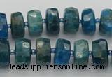 CRB589 15.5 inches 6*10mm faceted rondelle apatite beads