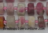 CRB658 15.5 inches 6*10mm tyre pink tourmaline gemstone beads