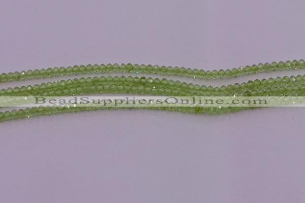 CRB703 15.5 inches 2*3mm faceted rondelle peridot gemstone beads