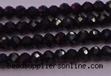 CRB705 15.5 inches 2*3mm faceted rondelle black spinel beads