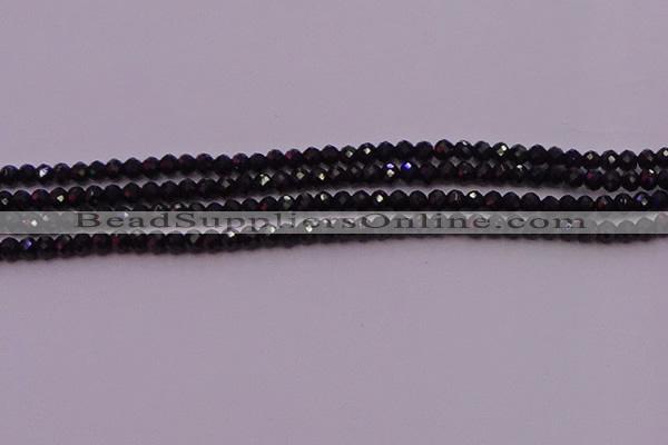 CRB705 15.5 inches 2*3mm faceted rondelle black spinel beads