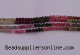 CRB717 15.5 inches 3*5mm faceted rondelle tourmaline beads