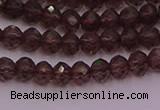 CRB720 15.5 inches 3*4mm faceted rondelle smoky quartz beads