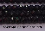 CRB721 15.5 inches 3*4mm faceted rondelle black tourmaline beads