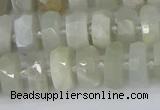 CRB810 15.5 inches 6*10mm faceted rondelle grey moonstone beads