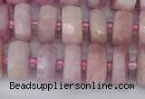 CRB826 15.5 inches 6*10mm faceted rondelle kunzite beads