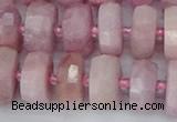 CRB828 15.5 inches 8*14mm faceted rondelle kunzite beads