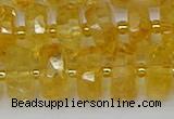 CRB845 15.5 inches 8*16mm faceted rondelle citrine beads