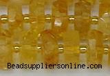 CRB846 15.5 inches 8*18mm faceted rondelle citrine beads