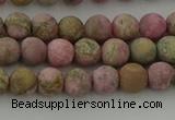 CRC1001 15.5 inches 6mm round matte rhodochrosite gemstone beads