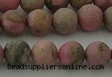 CRC1003 15.5 inches 10mm round matte rhodochrosite gemstone beads