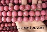 CRC1056 15.5 inches 15mm faceted round rhodochrosite beads