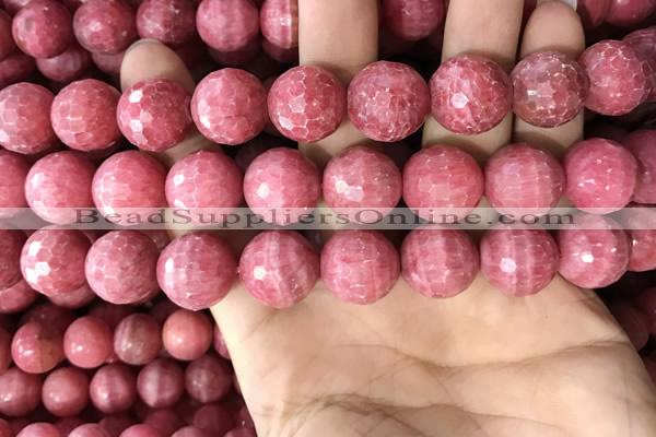 CRC1056 15.5 inches 15mm faceted round rhodochrosite beads