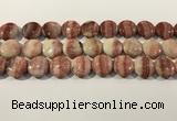 CRC1070 15.5 inches 20mm flat round rhodochrosite beads