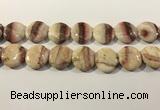 CRC1071 15.5 inches 25mm flat round rhodochrosite beads