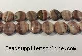 CRC1073 15.5 inches 25mm flat round rhodochrosite beads