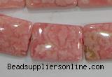 CRC110 15.5 inches 18*25mm rectangle natural argentina rhodochrosite beads