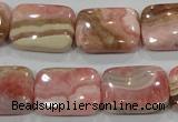 CRC112 15.5 inches 15*20mm rectangle natural argentina rhodochrosite beads