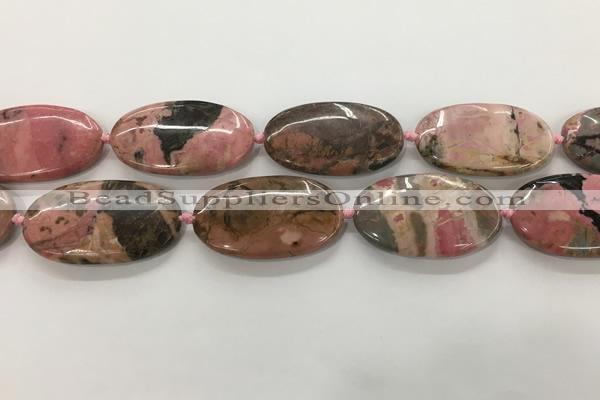 CRC1168 15.5 inches 30*50mm oval rhodochrosite gemstone beads