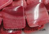 CRC15 16 inches 30*30mm square rhodochrosite beads wholesale