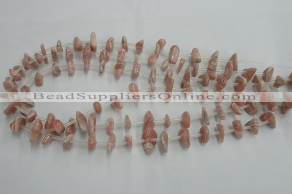 CRC159 15.5 inches 3*6mm - 5*12mm chips Argentina rhodochrosite beads