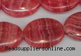 CRC27 15.5 inches 22*30mm oval dyed rhodochrosite gemstone beads