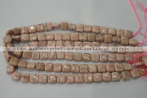 CRC302 15.5 inches 12*12mm square Peru rhodochrosite beads