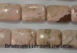 CRC305 15.5 inches 13*18mm rectangle Peru rhodochrosite beads