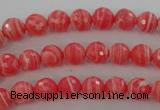 CRC402 15.5 inches 8mm faceted round synthetic rhodochrosite beads