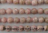 CRC451 15.5 inches 6mm faceted round Argentina rhodochrosite beads