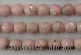 CRC453 15.5 inches 10mm faceted round Argentina rhodochrosite beads