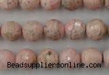 CRC456 15.5 inches 16mm faceted round Argentina rhodochrosite beads