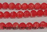 CRC512 15.5 inches 8mm faceted round synthetic rhodochrosite beads