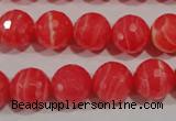 CRC514 15.5 inches 12mm faceted round synthetic rhodochrosite beads