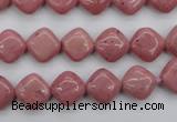 CRC681 15.5 inches 10*10mm diamond rhodochrosite beads wholesale