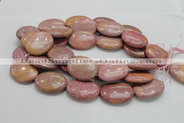 CRC79 15.5 inches 30*40mm oval rhodochrosite gemstone beads