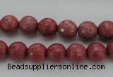 CRC803 15.5 inches 10mm faceted round Brazilian rhodochrosite beads