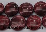 CRC817 15.5 inches 18mm flat round Brazilian rhodochrosite beads