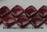 CRC841 15.5 inches 14*14mm diamond Brazilian rhodochrosite beads