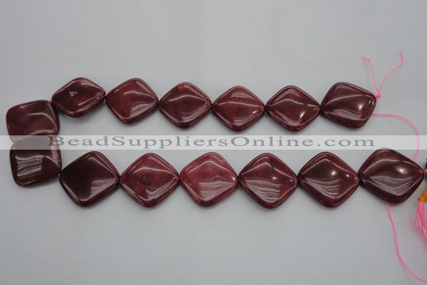 CRC842 15.5 inches 25*25mm diamond Brazilian rhodochrosite beads