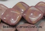 CRC86 15.5 inches 25*25mm diamond rhodochrosite gemstone beads