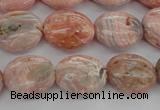 CRC930 15.5 inches 8*12mm oval natural rhodochrosite beads