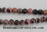 CRD01 15.5 inches 6mm round natural rhodonite gemstone beads