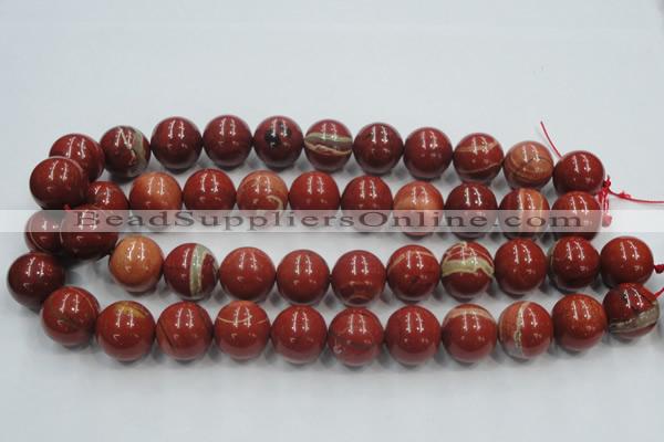 CRE03 16 inches 18mm round natural red jasper beads wholesale