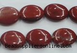 CRE11 16 inches 13*18mm oval natural red jasper beads wholesale