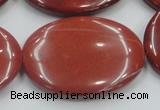 CRE14 16 inches 30*40mm oval natural red jasper beads wholesale